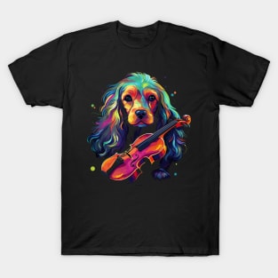 Cocker Spaniel Playing Violin T-Shirt